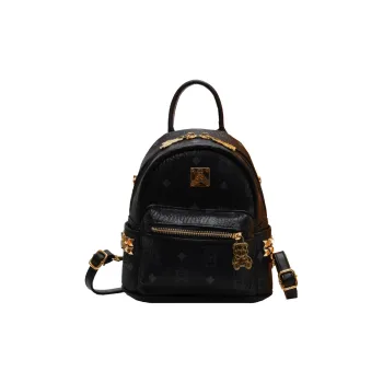 Versman PU Backpack Small Size Women's Black/Ecru/Pink/Brown