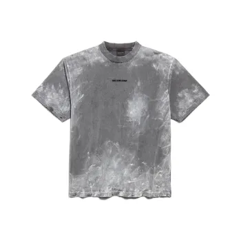 Balenciaga Paint Detailed Crewneck T Shirt