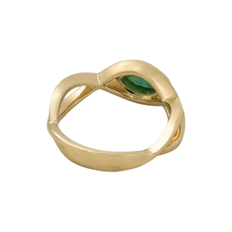 Shay 18K Gold Emerald Rings Unisex Gold-1