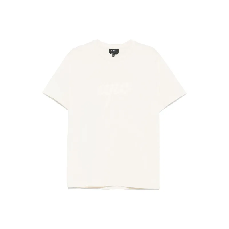 A.P.C . Lenny Logo Embroidered T Shirt-0