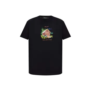 DSQUARED 2 Graphic Printed Crewneck T Shirt