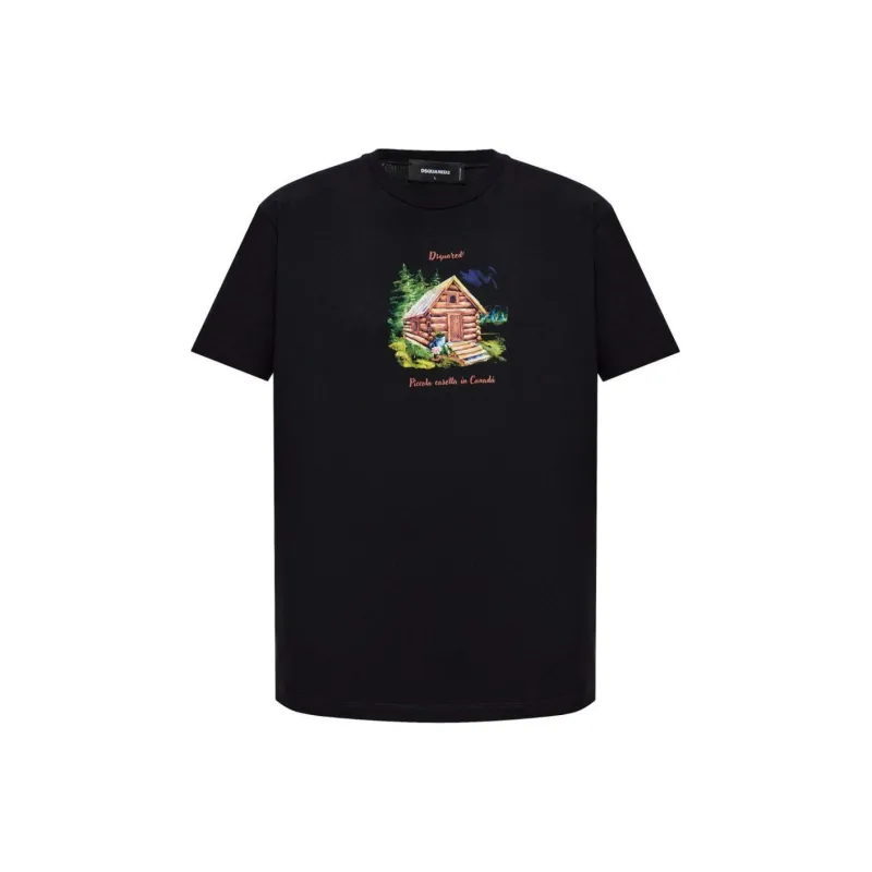 DSQUARED 2 Graphic Printed Crewneck T Shirt-0