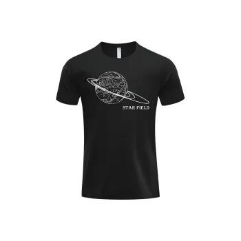 Kuangmi Starry Sky Collection Sparkling Constellation Collection T Shirt Unisex Black
