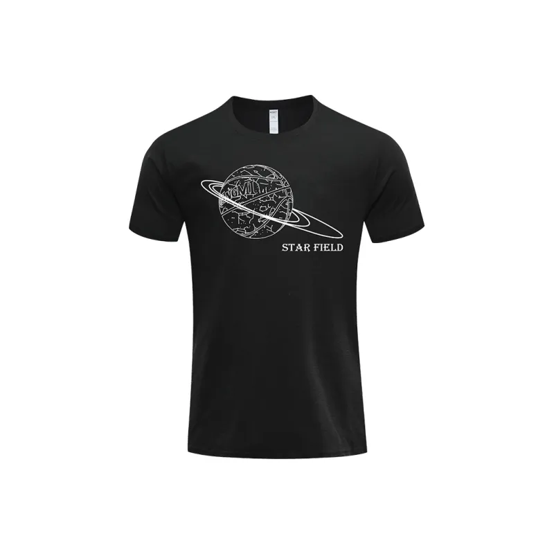 Kuangmi Starry Sky Collection Sparkling Constellation Collection T-Shirt Unisex Black-0