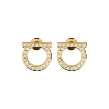 Ferragamo Gancini Embellished Earrings