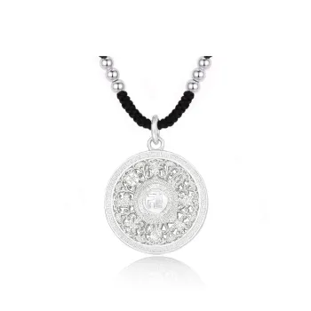 YINI Sterling Silver 999 Pendant Traditional Style Pendants Unisex