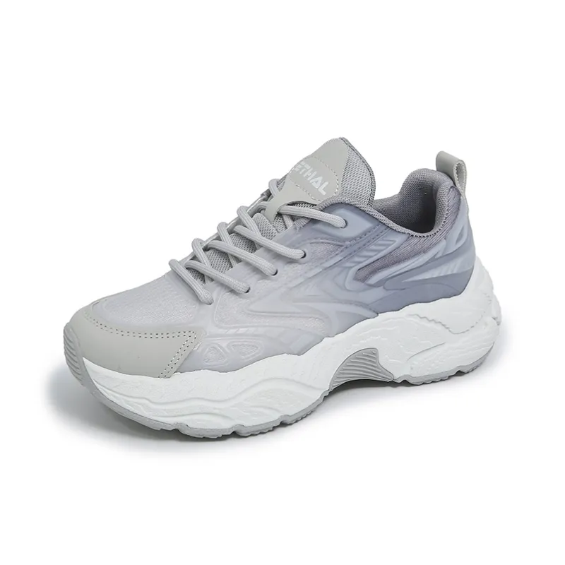BINGO DUCK Coverage Slip Resistant Height Increasing Low Top Chunky Sneakers Women's-3