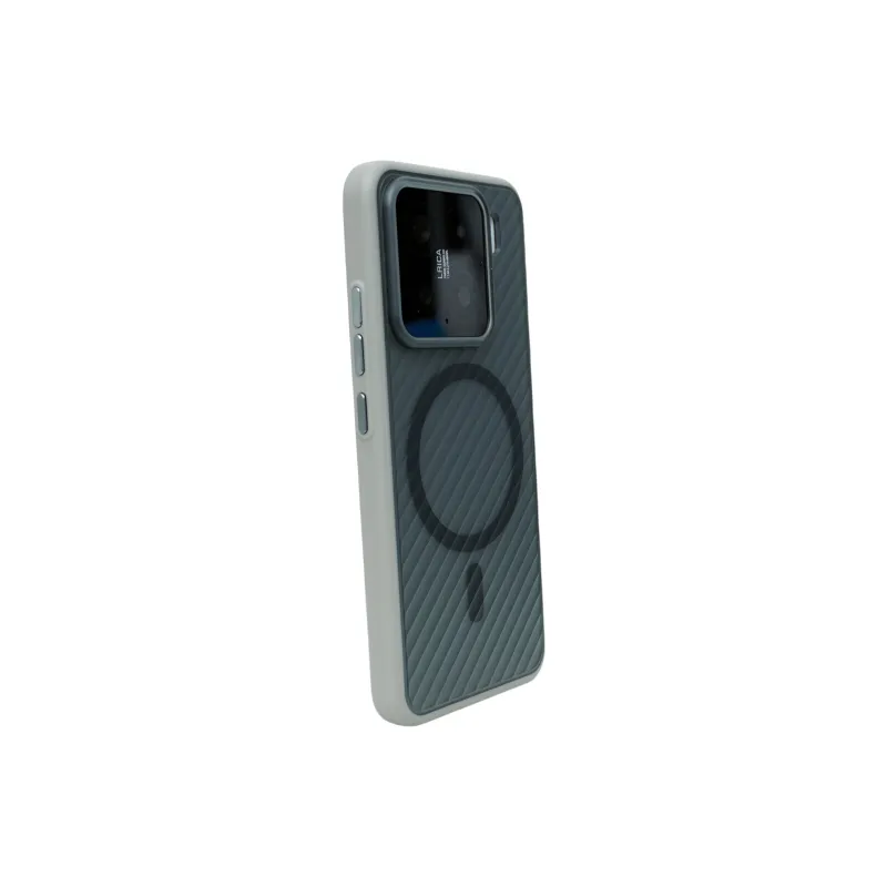 PENGKEXING PC Material Corrugated Grating Magnetic Phone Cases Compatibility With Xiaomi 14 Pro/15/Ultra-6