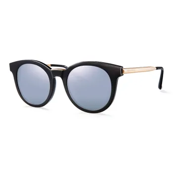 HELEN KELLER Plate Frame Oval Sunglasses Unisex