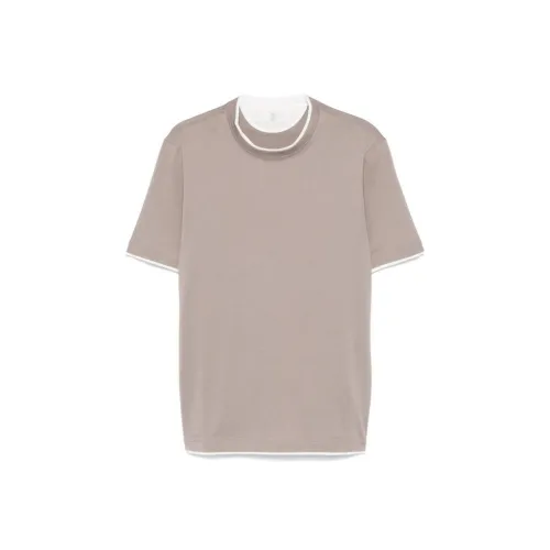 Brunello Cucinelli Layered Effect Crewneck T Shirt