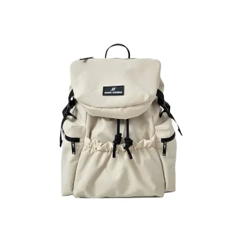Yalu Nylon Backpacks Backpack Unisex Ecru/Light Gray/Black/Orange/Khaki