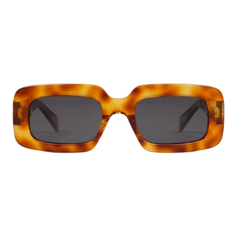 CELINE Acetate Irregular Shape Sunglasses Men's Tortoiseshell-1