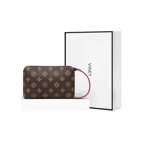 VINEY Synthetic Leather Wallet Cell Phone Pouch Mini Women's Coffee