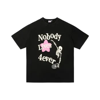 4EVER LAB T Shirts Unisex Washed Black