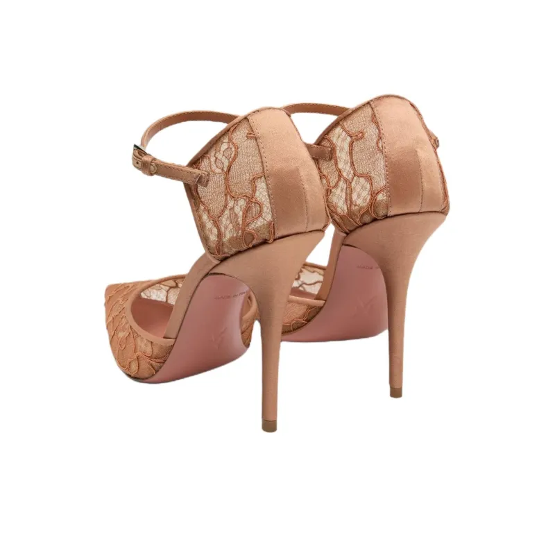 AMINA MUADDI Barbara Slim Heel High Heels 10.5cm Women's Brown-4