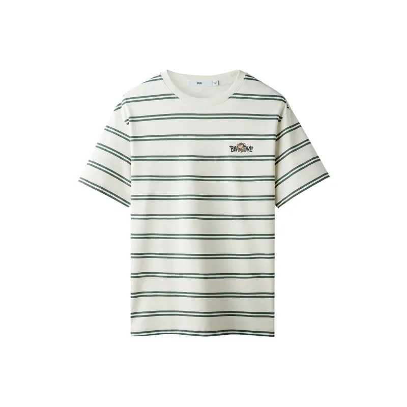 HLA T Shirts Men Raw White Stripes 40-0