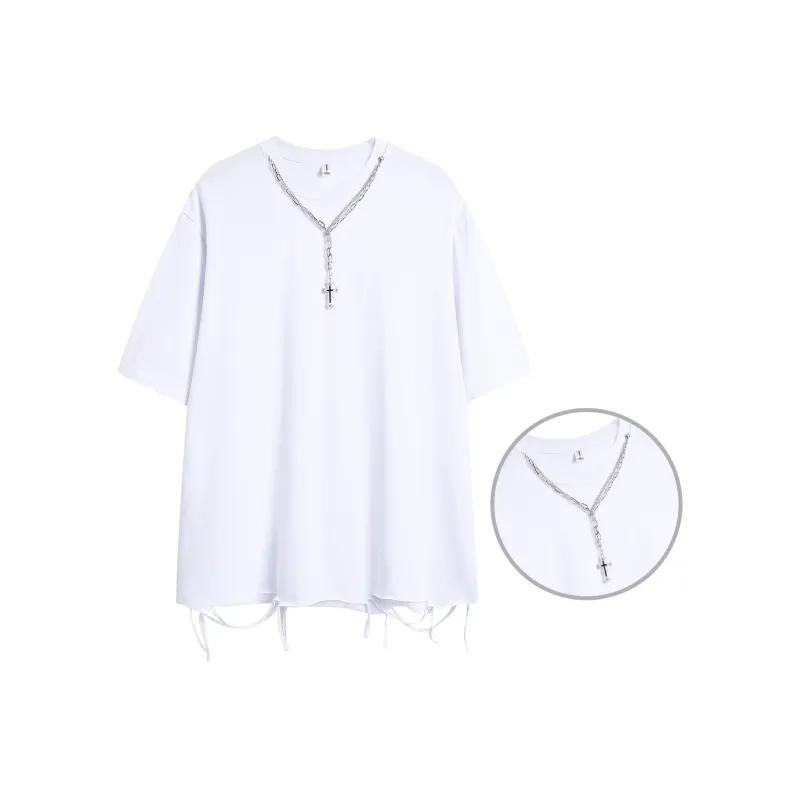 PAINT STAIN Minimalist Style Versatile T Shirt Men's-19
