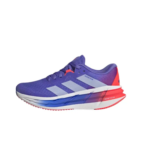 Adidas ADISTAR 3 Anti Slip Wear Resistant Low Top Casual Running Shoes Women's Blue Red