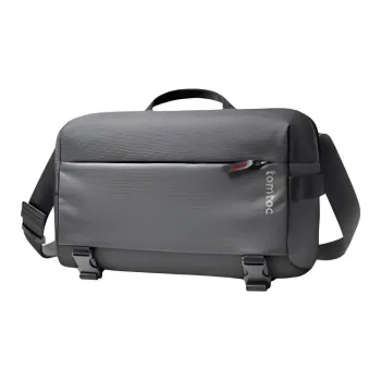 Tomtoc Nylon Messenger Bag, Crossbody Bag, Shoulder Bag Tubas Men's Obsidian Black