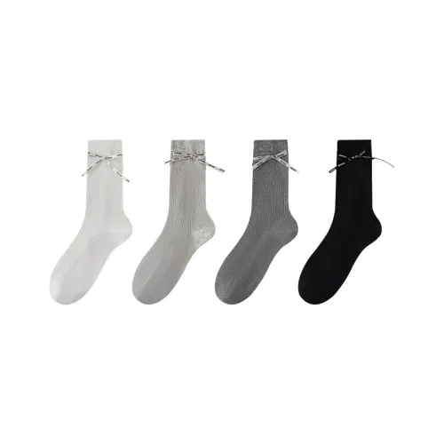 MIIOW Knee High Socks Women's 4 Pack