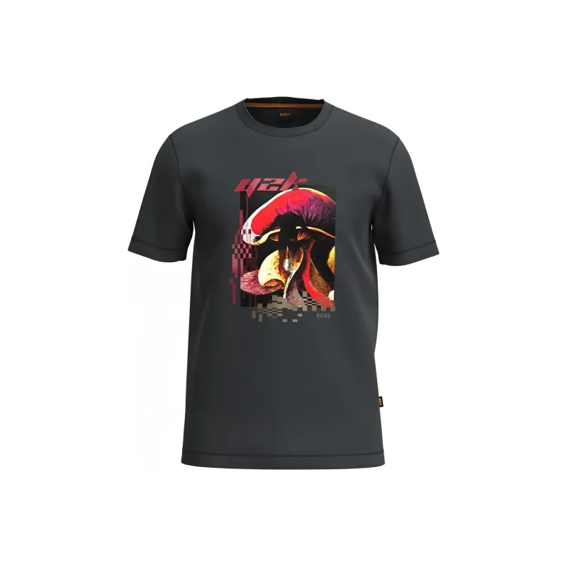 HUGO BOSS Logo print Cotton T shirt-0