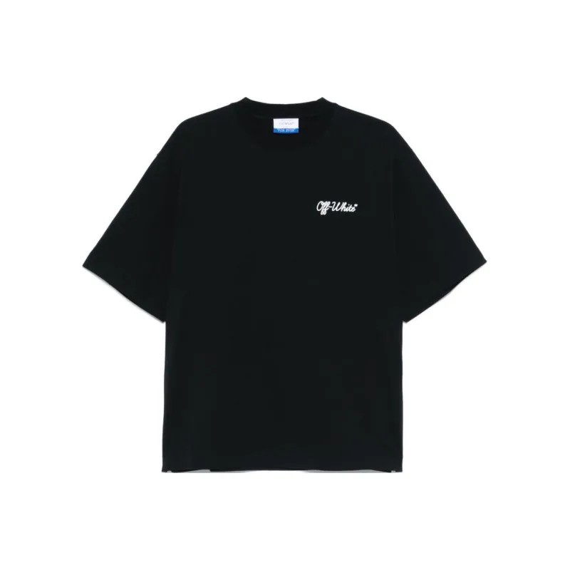 OFF WHITE Script Crewneck Short Sleeved T Shirt-0