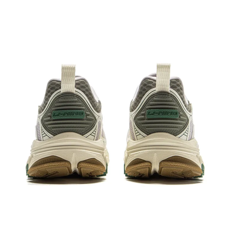 LiNing Getaway Cushioning Wear-Resistant Rebound Low-Top Casual Running Shoes Men's Ecru Gray-5