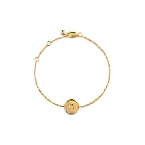 Monica Vinader Sterling Silver Plated With 18k Gold Bracelets Women's Gold