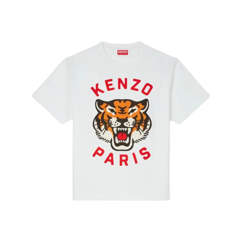 KENZO Lucky Tiger Embroidered Genderless Oversized T Shirt-0
