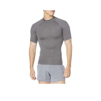 Under Armour HeatGear T Shirt Men's Charcoal Gray/Light Sandalwood Black