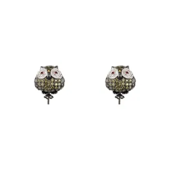 Lancaster Sterling Silver Earrings Women's Brown