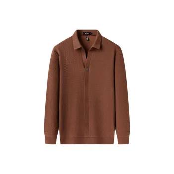 PIERRE CARDIN T Shirt Men's Brown Yellow