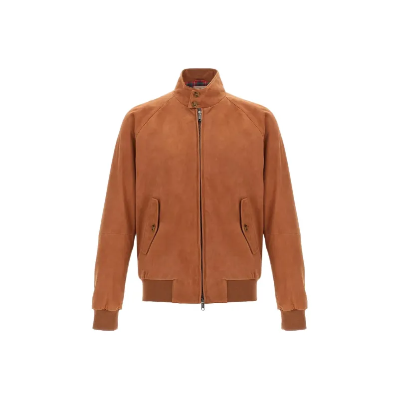 BARACUTA Suede Bomber Jacket-0