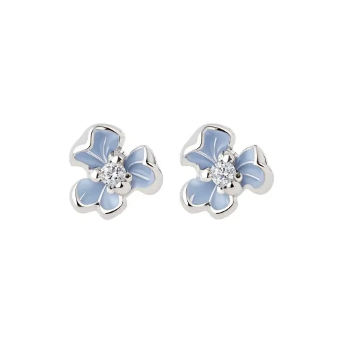 BING STUDIO Zircon Stud Earrings Women's
