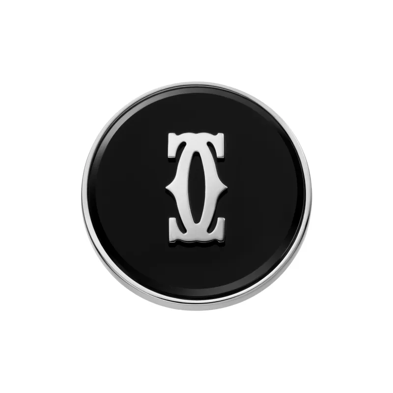 CARTIER Onyx 925 Silver Palladium Plated Cufflinks Unisex Silver-1