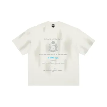 A Chock Round Neck T shirt Unisex Dirty White