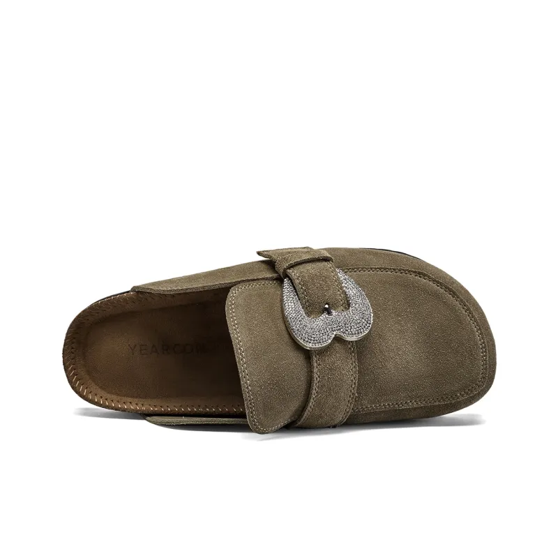 YEARCON Rubber Sole Slip Resistant Wrap toe Slippers Women's-6