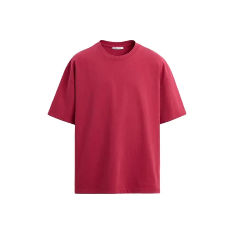 ZARA T Shirts Men Raspberry-0