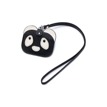 Tong Tong Rabbit Cow Leather Card Holder Women's Black/Pink/White