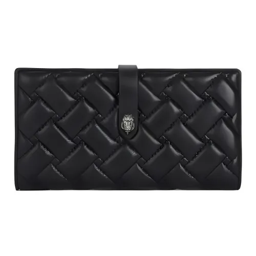 Kurt Geiger London Solid Color Lambskin Wallet Women's Black