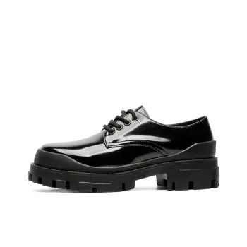 JANECO Men's Casual Shoes Men's Bright Black