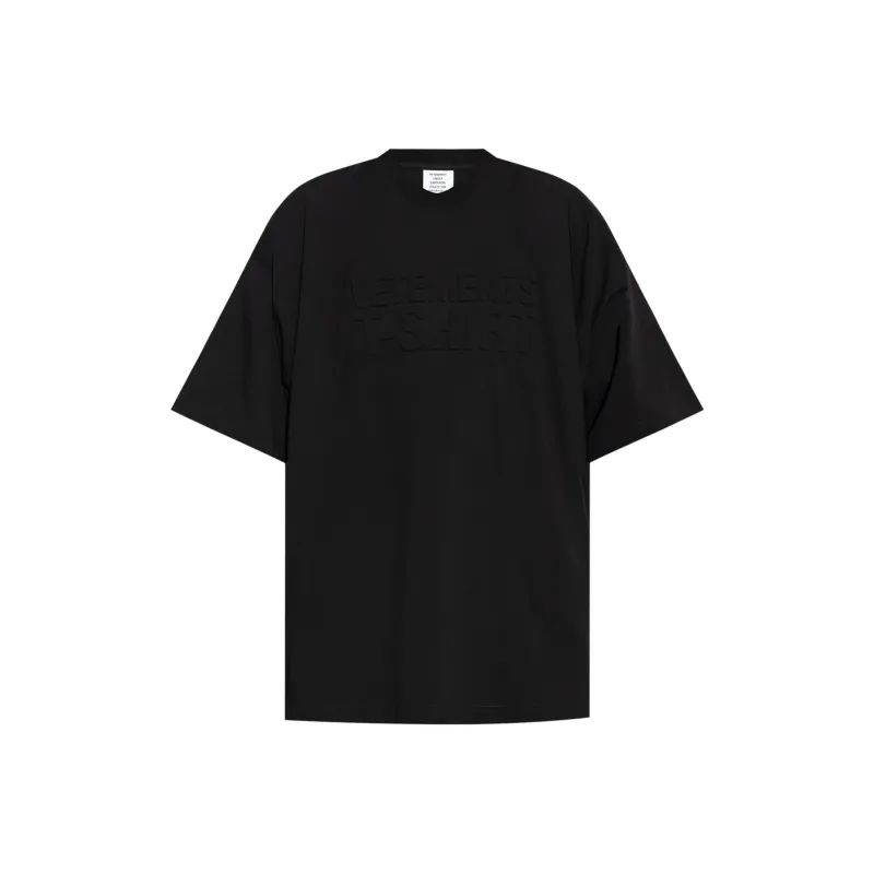 Vetements Logo embossed T shirt-0