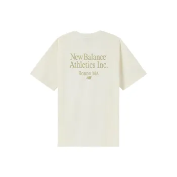 New Balance T Shirts Men Ecru