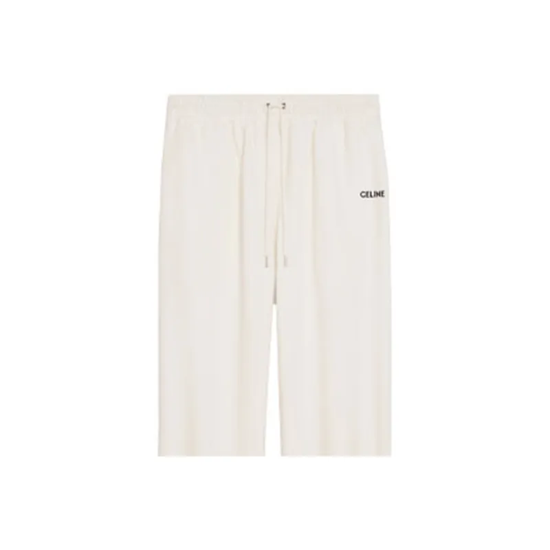 CELINE Embroidered Track Pants In Cotton Fleece-3
