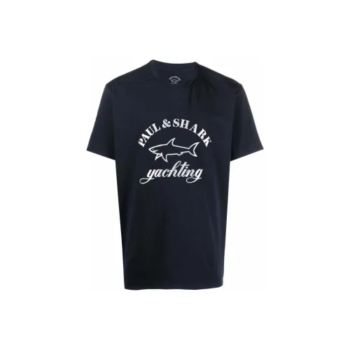 Paul & Shark Logo print Stretch cotton T shirt