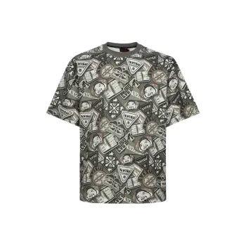 EVISU T Shirts Men Army Green Full Floor