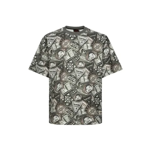 EVISU T Shirts Men Army Green Full Floor