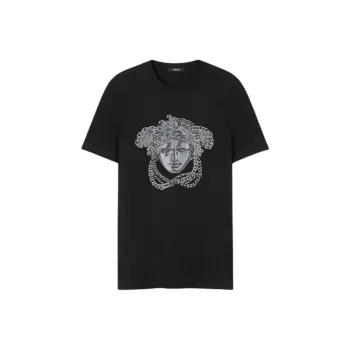VERSACE Medusa embroidered Crystal T shirt