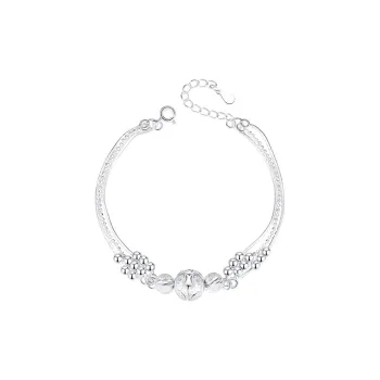Nine Music Foot Silver 990 Bracelets Women's