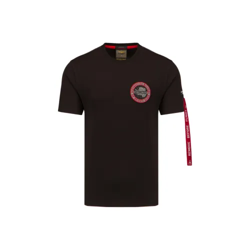 AERONAUTICA MILITARE 블랙 남성 티셔츠